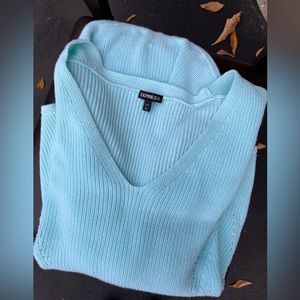 Express Tiffany Blue Knit Sweater‎